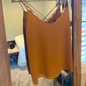 Mustard brown scalloped Cami